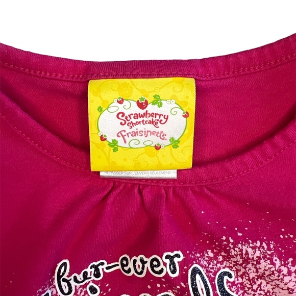 Kids Strawberry Shortcake Fur-Ever Friends Pink L/S T Shirt 2T - Picture 3 of 4
